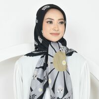 Black Sunflower Sweet Miko Tudung