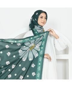 Emerald Green Sunflower Sweet Miko Tudung