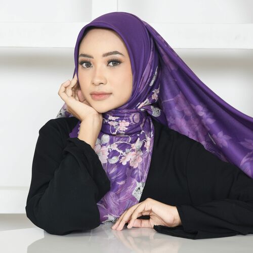 Purple Owl Sweet Miko Tudung