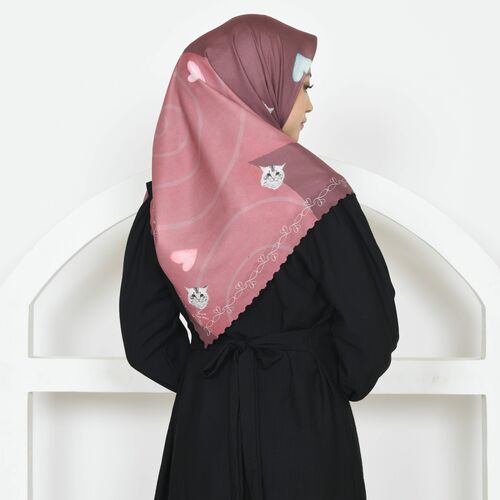 Purple Love Sweet Miko Tudung