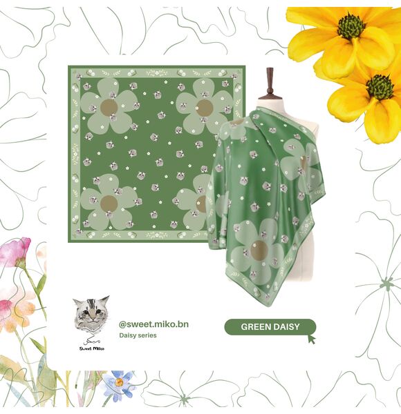 Daisy Green Sweet Miko Tudung