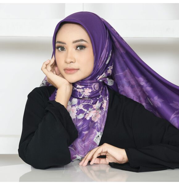 Purple Owl Sweet Miko Tudung