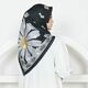 Black Sunflower Sweet Miko Tudung