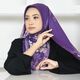 Purple Owl Sweet Miko Tudung